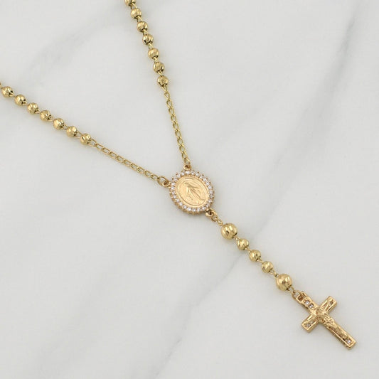 Rosario Virgen Milagrosa 8.3 g / 20 1/2 in / 3 - 4 mm Oro Amarillo 18K