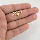 Dije Tres Gracias 0.9 g / 3/4 in Oro Amarillo 18K