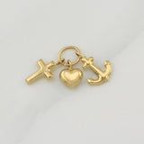 Dije Tres Gracias 0.55 g / 3/4 in Oro Amarillo 18K