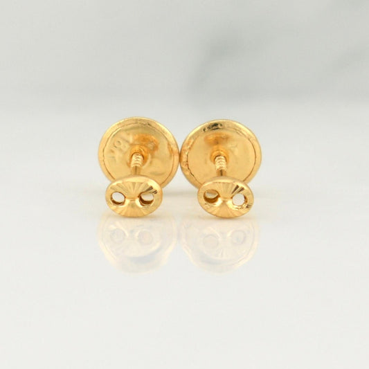 Stud Earrings Gc 0.45 g / in / 4 mm Yellow Gold 18K