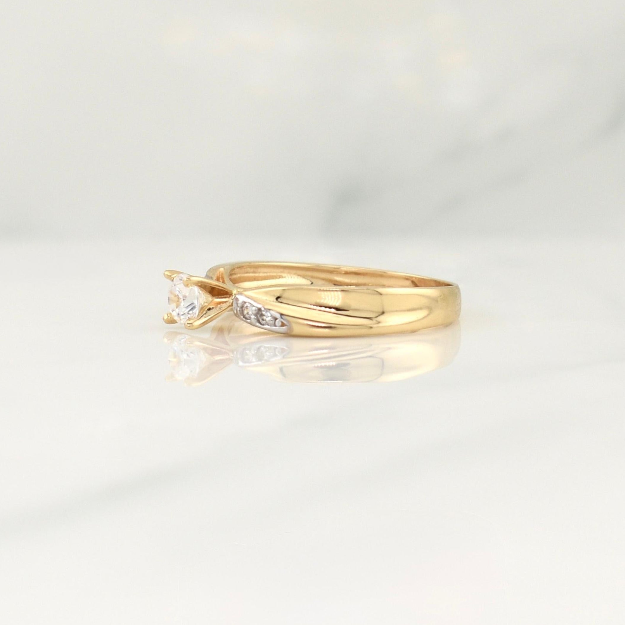 Anillo Solitario 2 g / T6,5 Oro Amarillo 18K