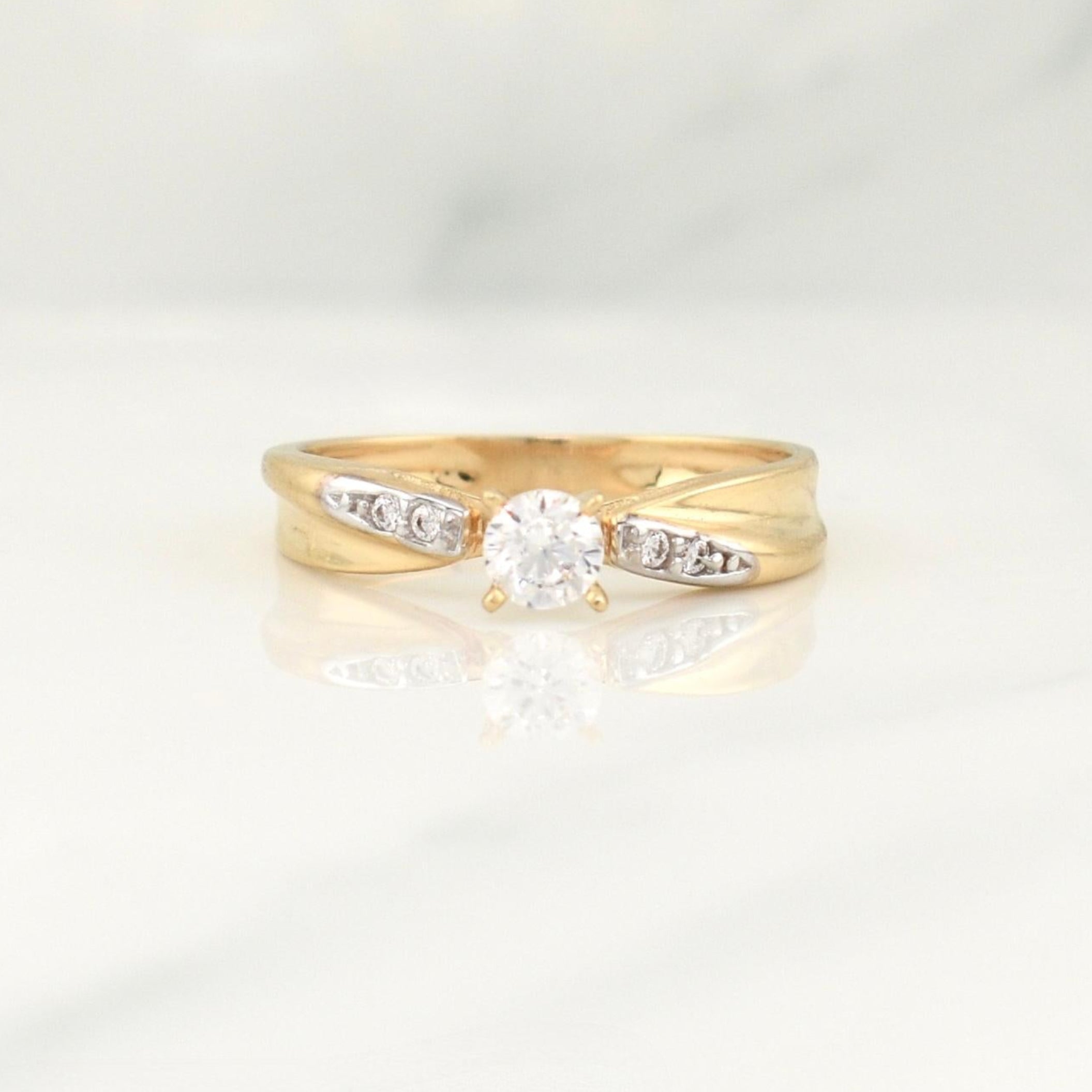Anillo Solitario 2 g / T6,5 Oro Amarillo 18K