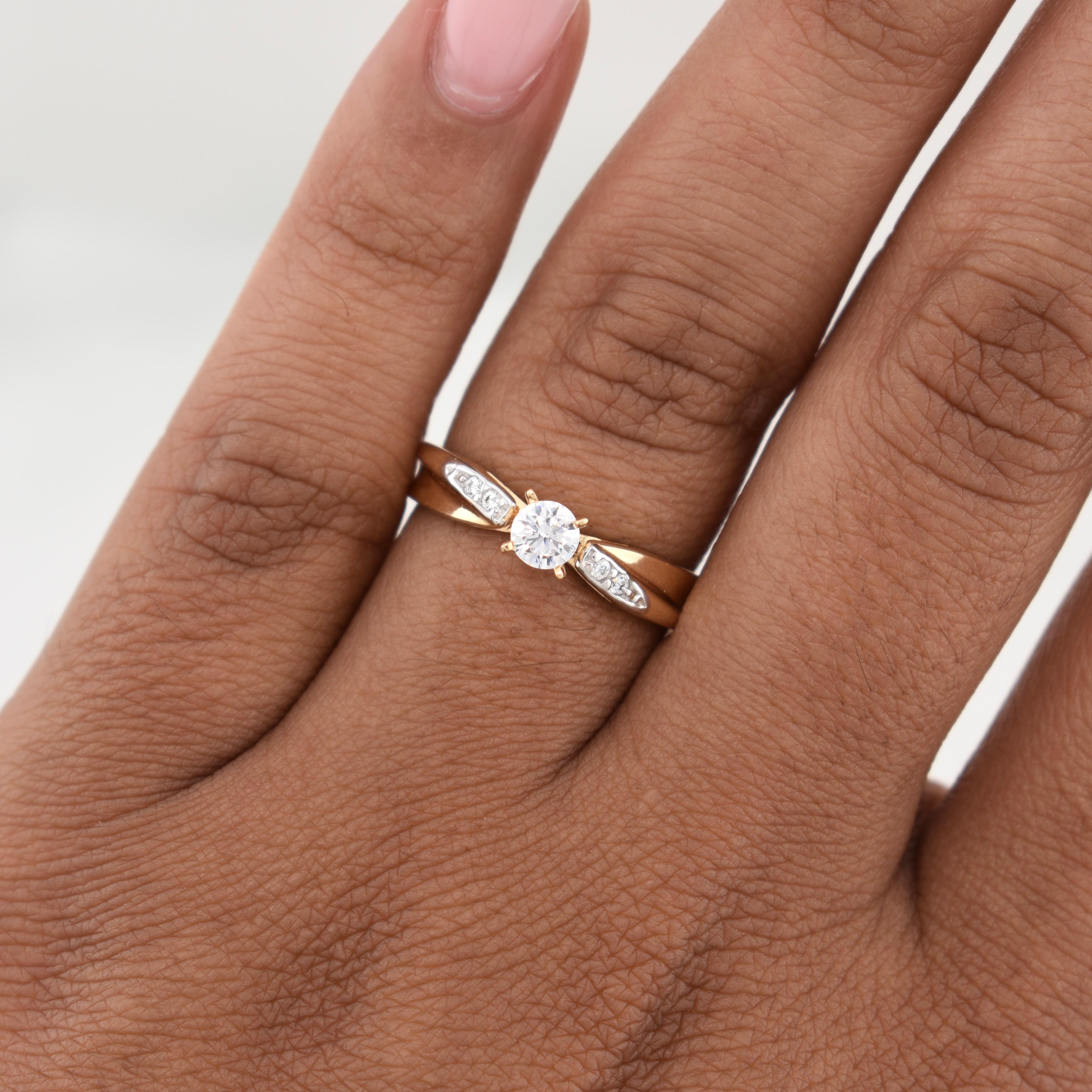 Anillo Solitario 2 g / T6,5 Oro Amarillo 18K