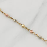 Bracelet Denario Miraculous Virgin 3.6 g / 7 in / 4 - 5 mm Three Golds 18K
