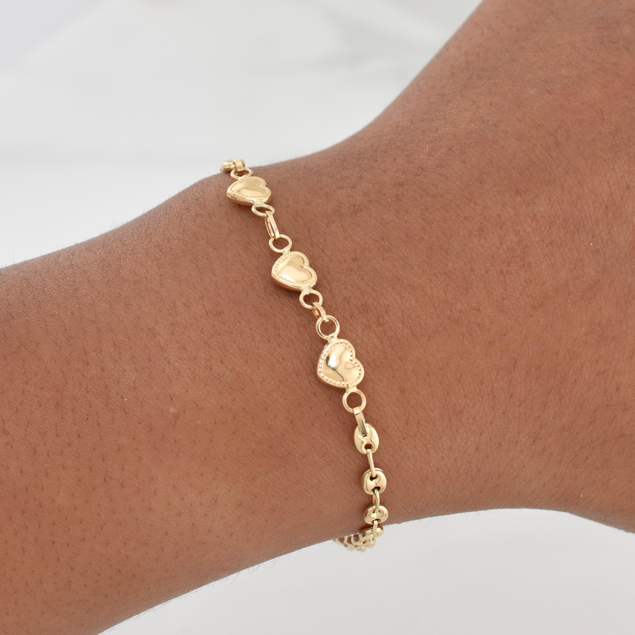 Bracelet Gc Corazon 2.2 g / 7 in / 5.8 mm Yellow Gold 18K