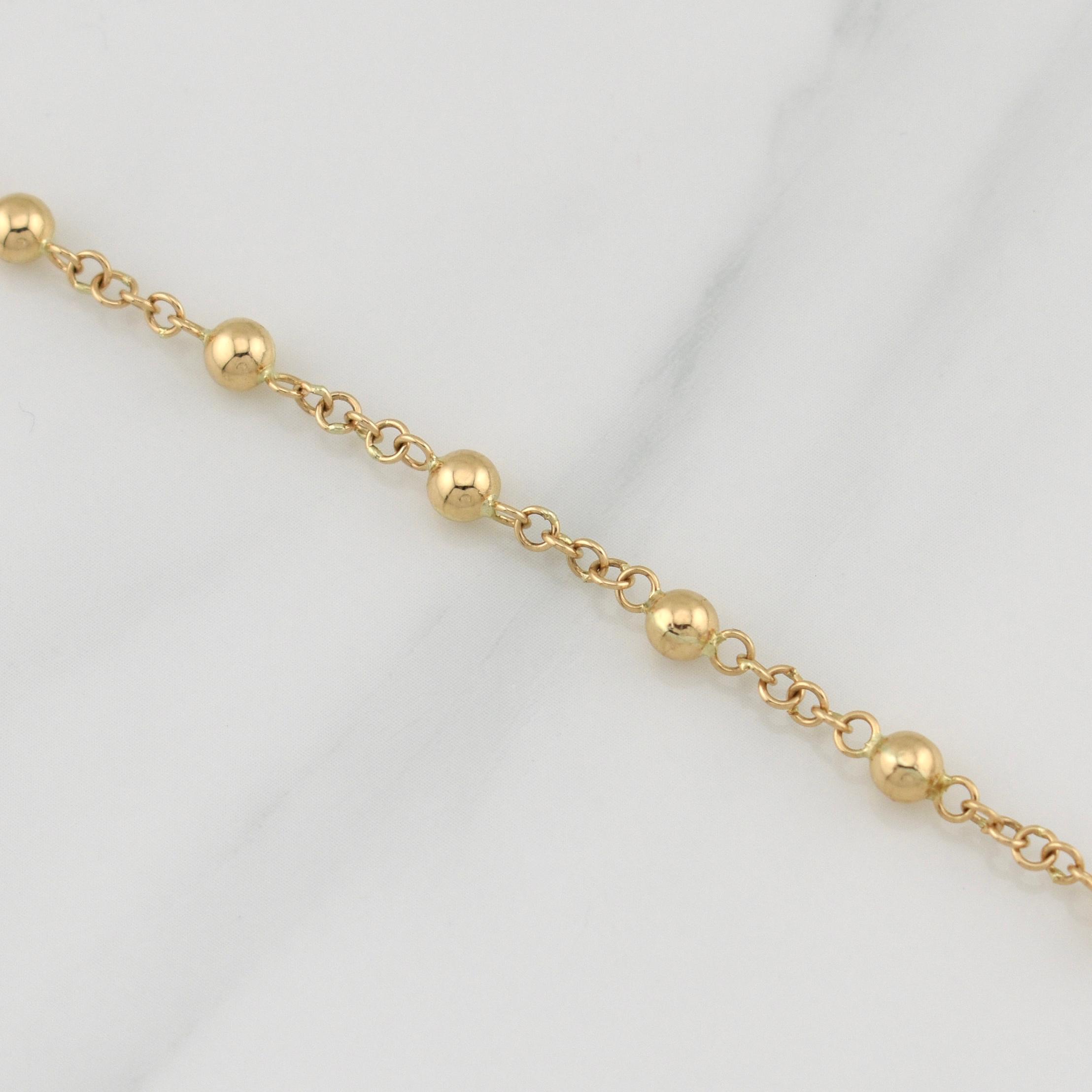 Bracelet Denario Miraculous Virgin 3.75 g / 7 3/4 in / 4 - 5 mm Yellow Gold 18K