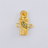 Herraje San Judas 1.65 g / 1/2 in Dos Oros Amarillo Blanco 18K