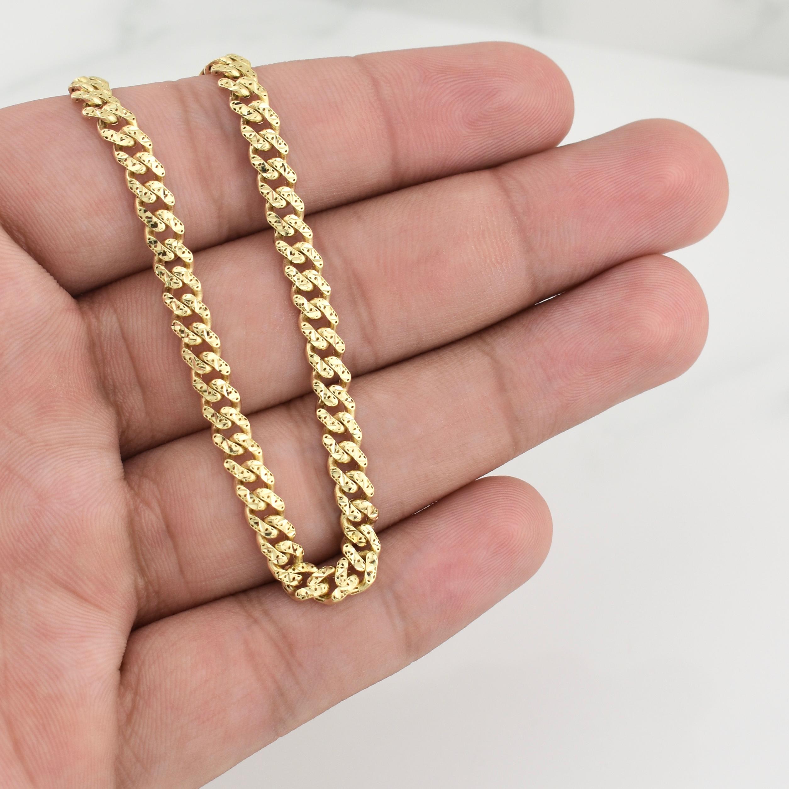 Cadena Cubana Monaco 15.6 g / 20 in / 5 mm Oro Amarillo 18K