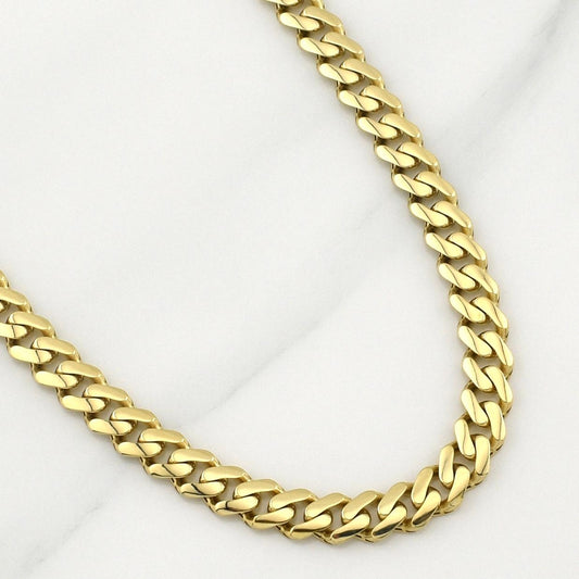 Cadena Cubana Monaco 22.3 g / 23 3/4 in / 6.5 mm Oro Amarillo 18K