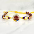 Pulsera Tejida Tricolor Escudo Seleccion Oro Amarillo 18K