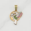 Dije Colibri 2.4 g / 1 in Dos Oros Amarillo Blanco 18K