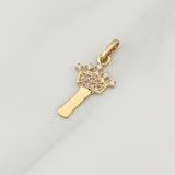 Pendant Letter I Crown 0.65 g / 3/4 in 18K Yellow Gold