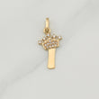 Pendant Letter I Crown 0.65 g / 3/4 in 18K Yellow Gold