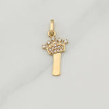 Pendant Letter I Crown 0.65 g / 3/4 in 18K Yellow Gold
