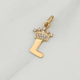 Dije Letra L Corona 0.75 g / 3/4 in Oro Amarillo 18K