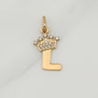 Dije Letra L Corona 0.75 g / 3/4 in Oro Amarillo 18K