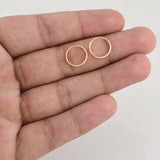Candongas Aro Liso 0.55 g / 1/2 in Oro Amarillo 18K