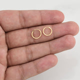 Candongas Aro Rayado 0.4 g / 1/2 in Oro Amarillo 18K