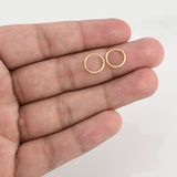 Hoop Earrings Smooth 0.45 g / 1/2 in 18K Yellow Gold