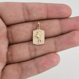 Dije Placa Caballo 2.4 g / 3/4 in Oro Amarillo 18K