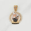 Pendant Archangel Saint Michael 7.1 g / 1 1/2 in Three Golds 18K