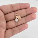 Dije Mamá Con Bebé 1.5 g / 1 in Dos Oros Amarillo Blanco 18K