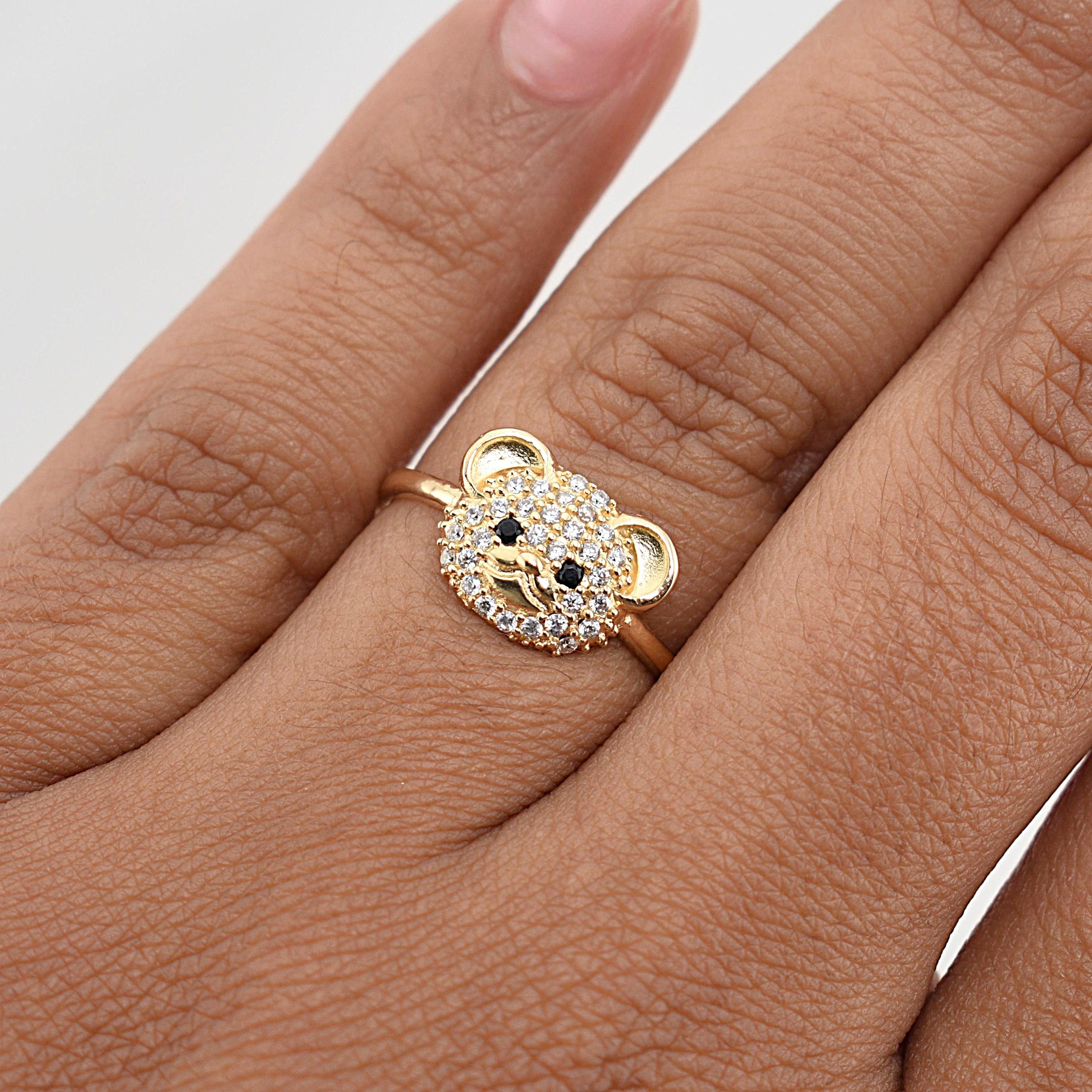 Anillo Oso 2 g / T6 Oro Amarillo 18K