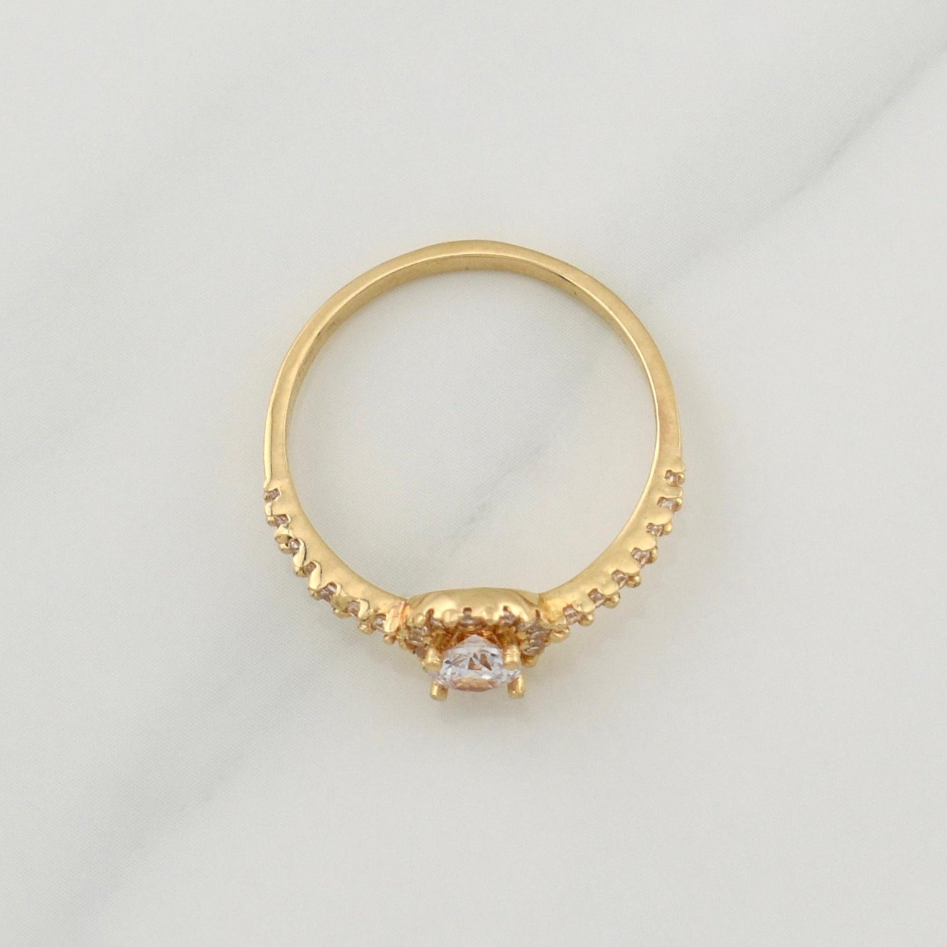 Anillo Halo Churumbela 2.3 g / T7,5 Oro Amarillo 18K