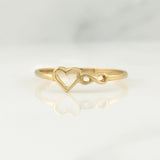 Anillo Corazon Infinito 1.25 g / T7,25 Oro Amarillo 18K