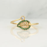 Anillo Hoja 2.55 g / T7,5 Oro Amarillo 18K