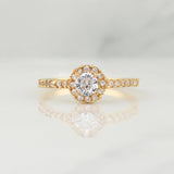 Anillo Halo Churumbela 2.3 g / T7,5 Oro Amarillo 18K