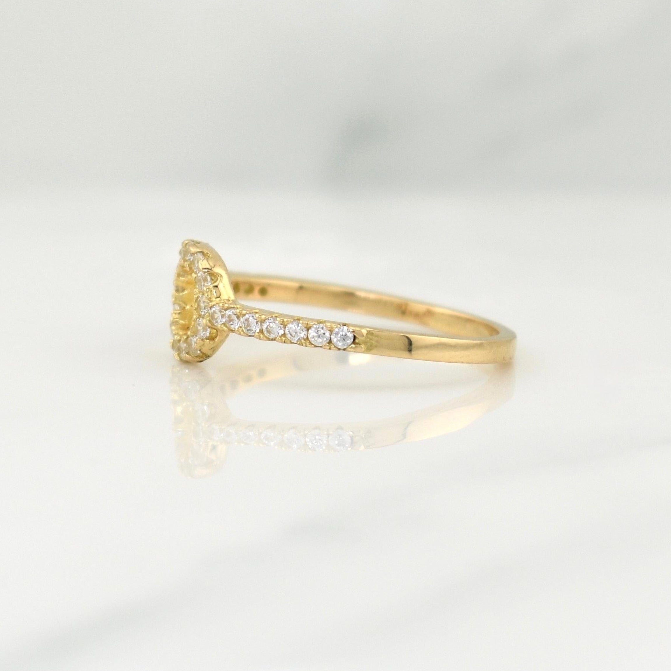 Anillo Circulo Hueco 1.9 g / T6,25 Oro Amarillo 18K