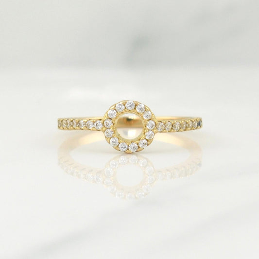 Anillo Circulo Hueco 1.9 g / T6,25 Oro Amarillo 18K