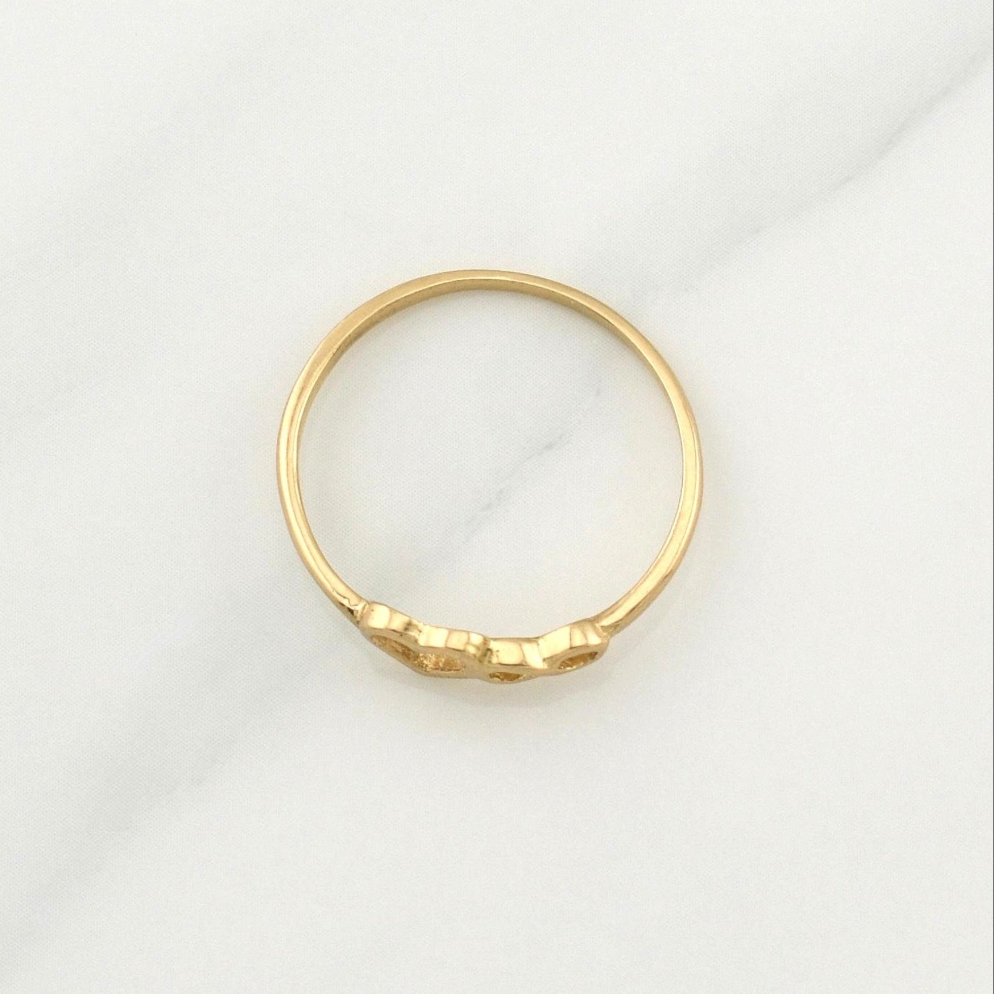 Anillo Corazon Infinito 1.25 g / T7,25 Oro Amarillo 18K