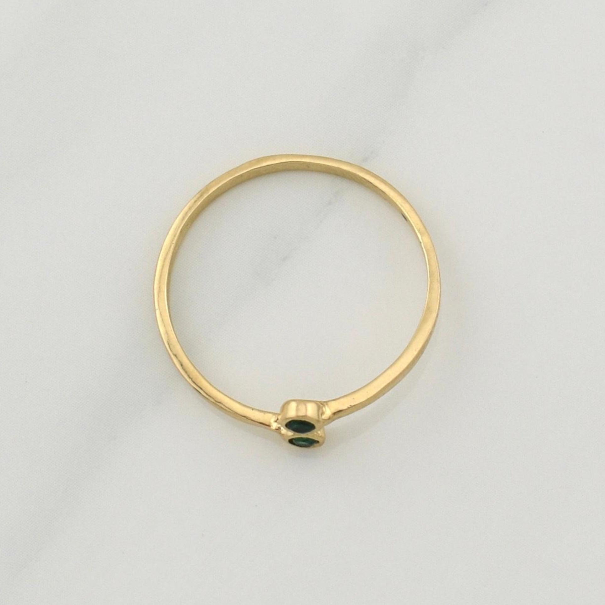 Anillo Doble Bisel 1.3 g / T7,75 Oro Amarillo 18K