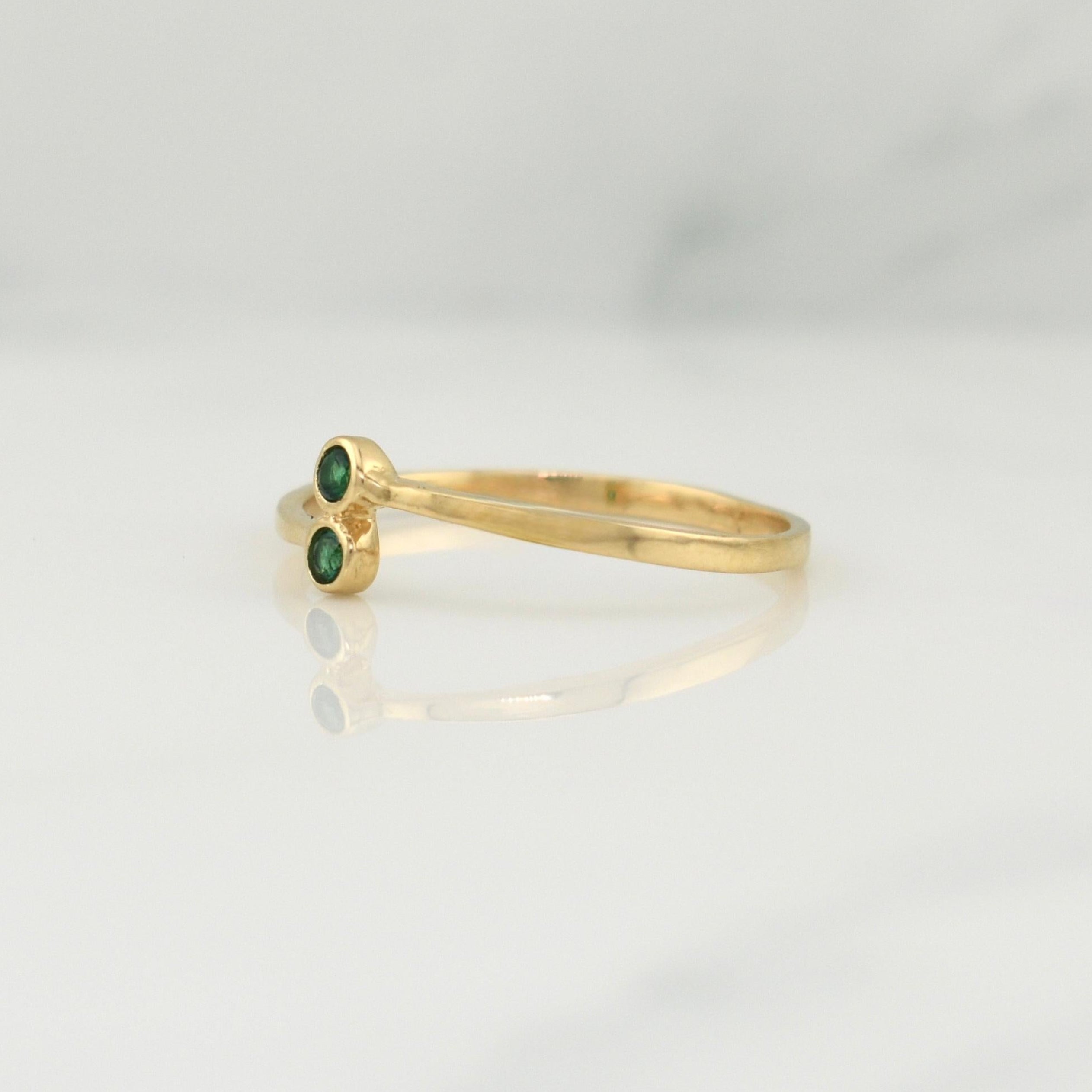 Anillo Doble Bisel 1.3 g / T7,75 Oro Amarillo 18K