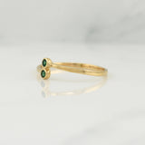 Anillo Doble Bisel 1.3 g / T7,75 Oro Amarillo 18K