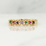 Anillo Churumbela Flores 1.95 g / T7,25 Oro Amarillo 18K