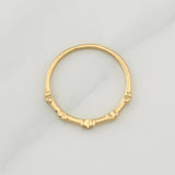 Anillo Mini Corazones 1.45 g / T7,75 Oro Amarillo 18K