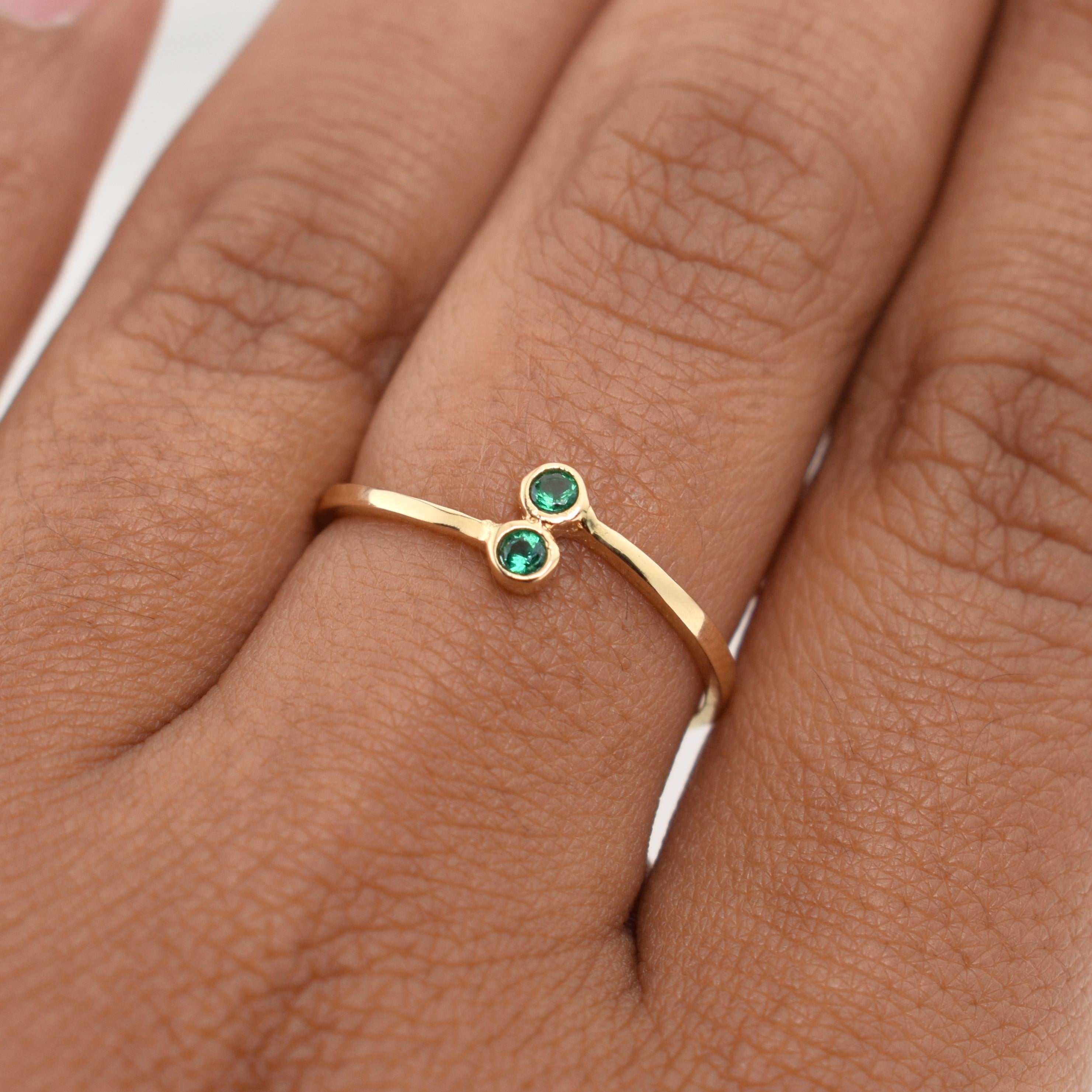Anillo Doble Bisel 1.3 g / T7,75 Oro Amarillo 18K