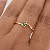 Anillo Doble Bisel 1.3 g / T7,75 Oro Amarillo 18K
