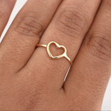 Anillo Silueta Corazon 1.3 g / T7,75 Oro Amarillo 18K