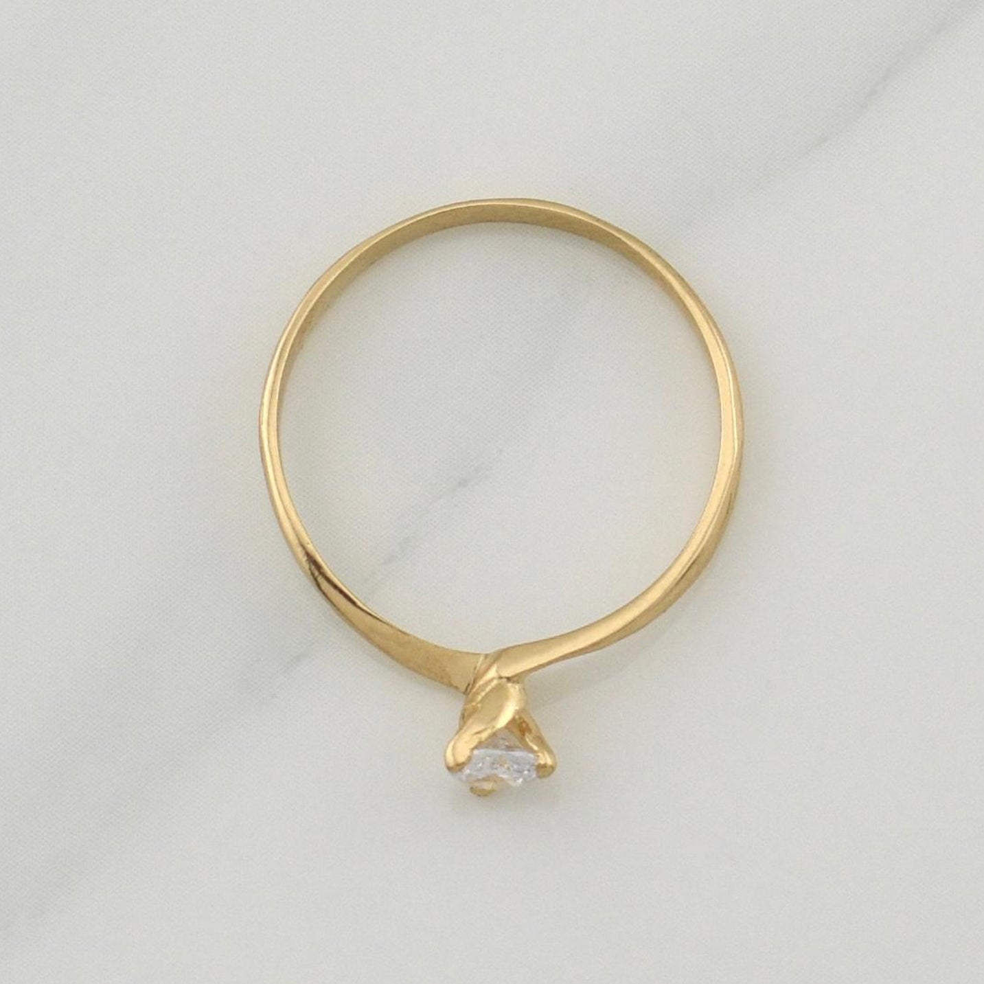 Solitaire Ring 1.2 g / T7 Yellow Gold 18K