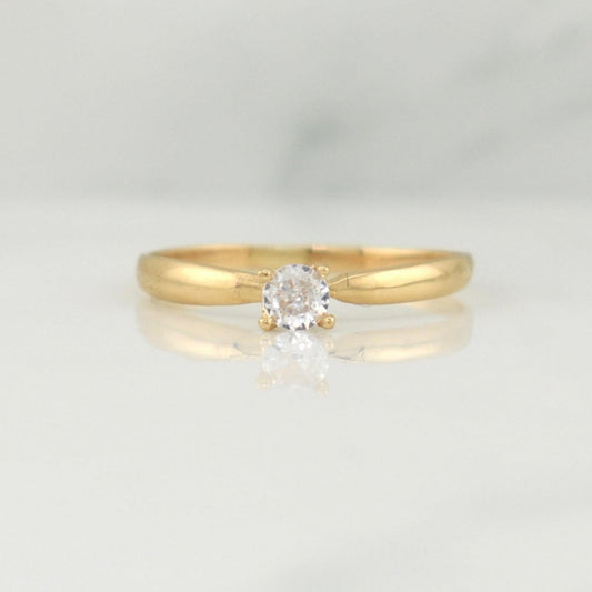 Solitaire Ring 1.1 g / T5.75 Yellow Gold 18K