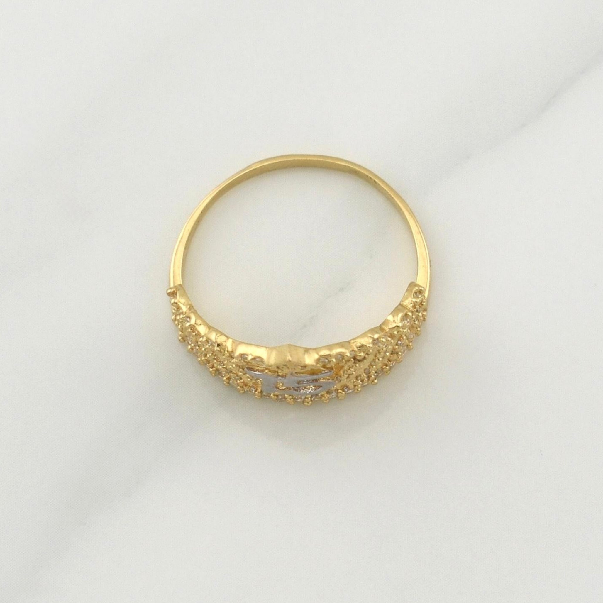 Anillo Quinces 3.2 g / T7,25 Dos Oros Amarillo Blanco 18K