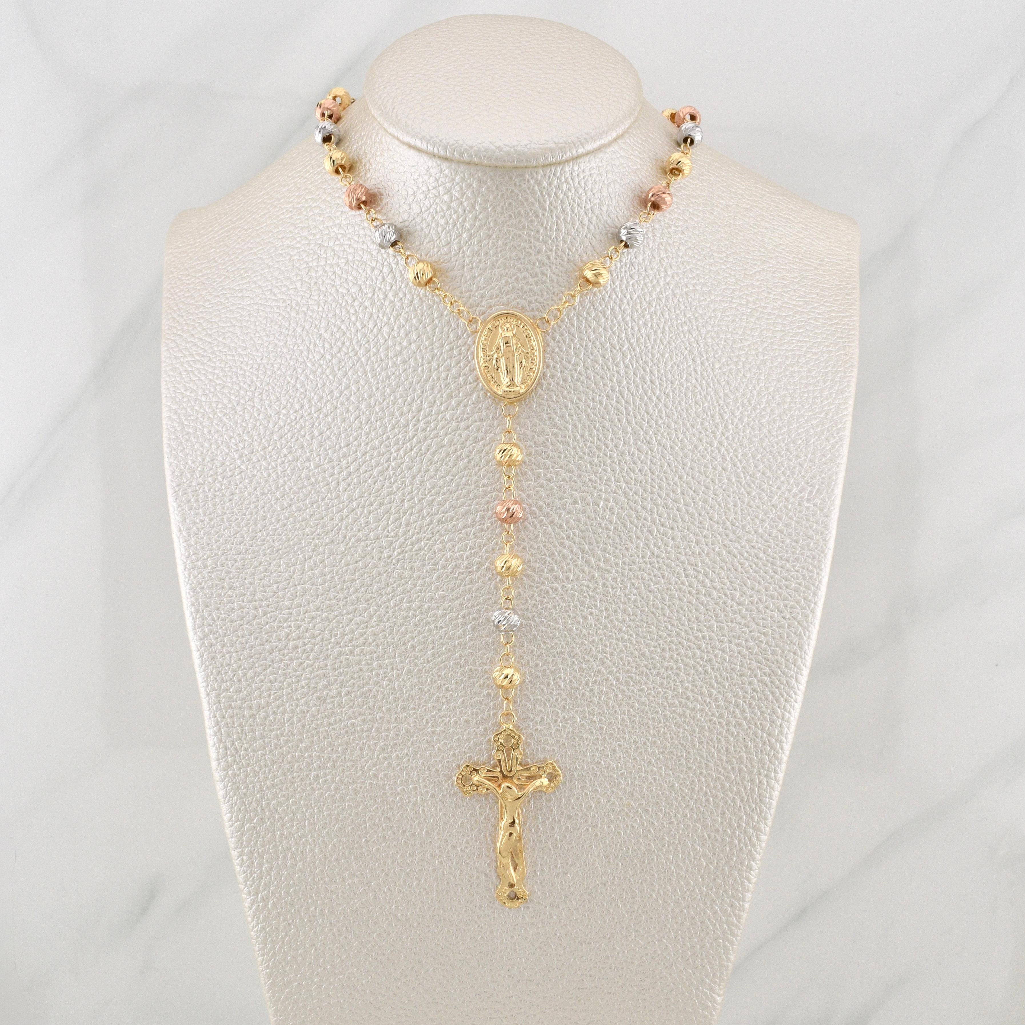 Rosario Virgen Milagrosa 14.8 g / 23 1/2 in / 5 - 6 mm Tres Oros 18K