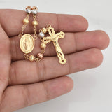 Rosario Virgen Milagrosa 14.8 g / 23 1/2 in / 5 - 6 mm Tres Oros 18K