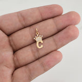 Dije Letra C Corona 0.75 g / 3/4 in Oro Amarillo 18K