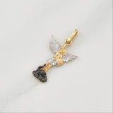 Pendant Archangel Saint Michael 1.8 g / 1 in Two-Tone Yellow White Gold 18K