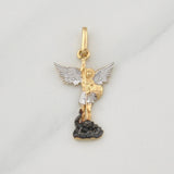 Pendant Archangel Saint Michael 1.8 g / 1 in Two-Tone Yellow White Gold 18K